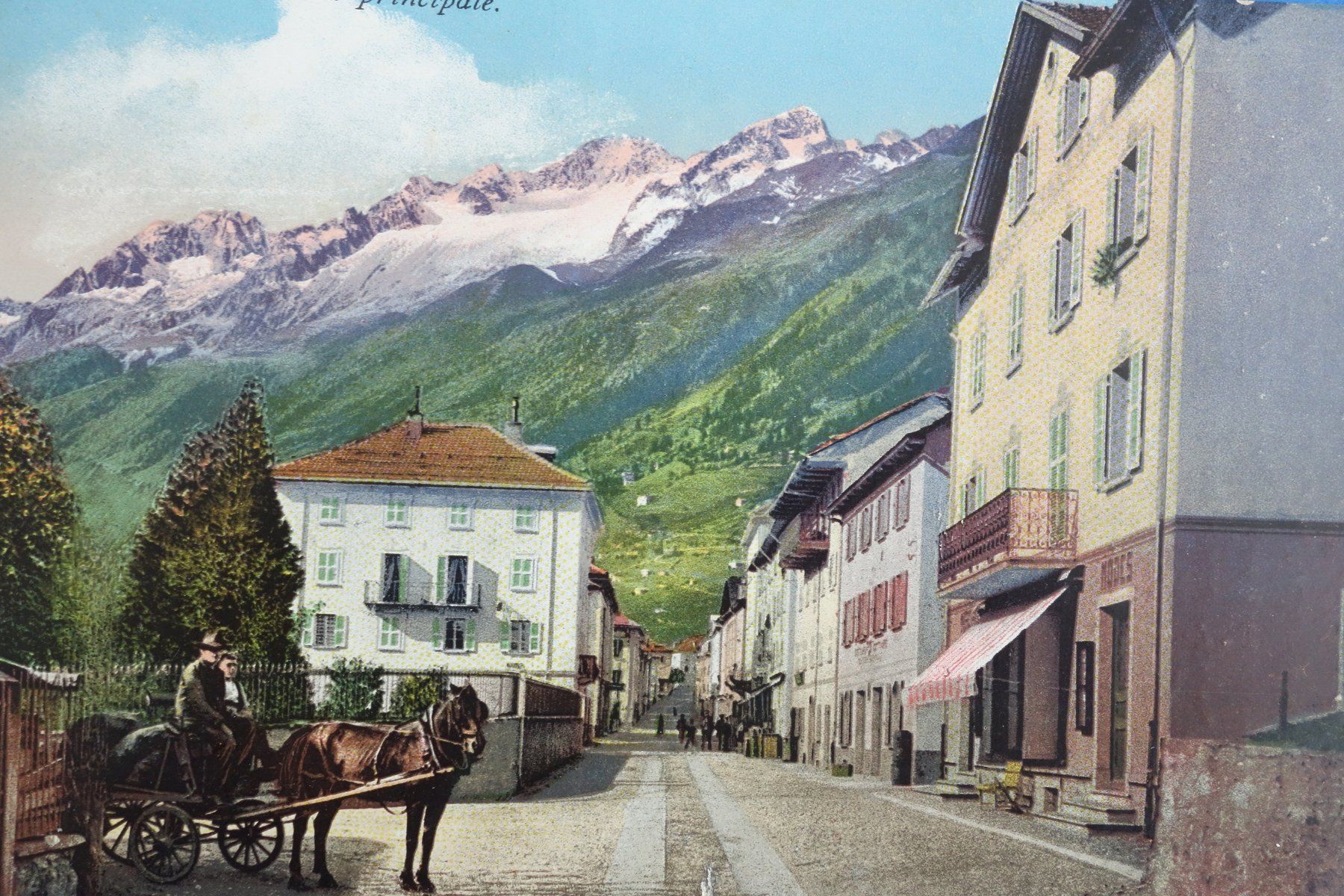 Cartoline postali: AIROLO - Strada principale - ca. 1910 - Feldpost – Usato da Ibach venduto da Ibanto 1