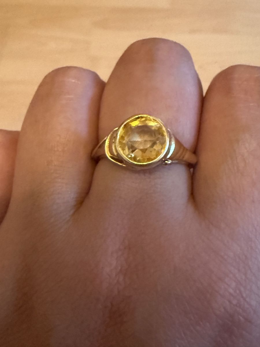 Anelli: Gold Ring (Citrin oder gelber Saphir) – Usato da Zürich venduto da Supron01 2