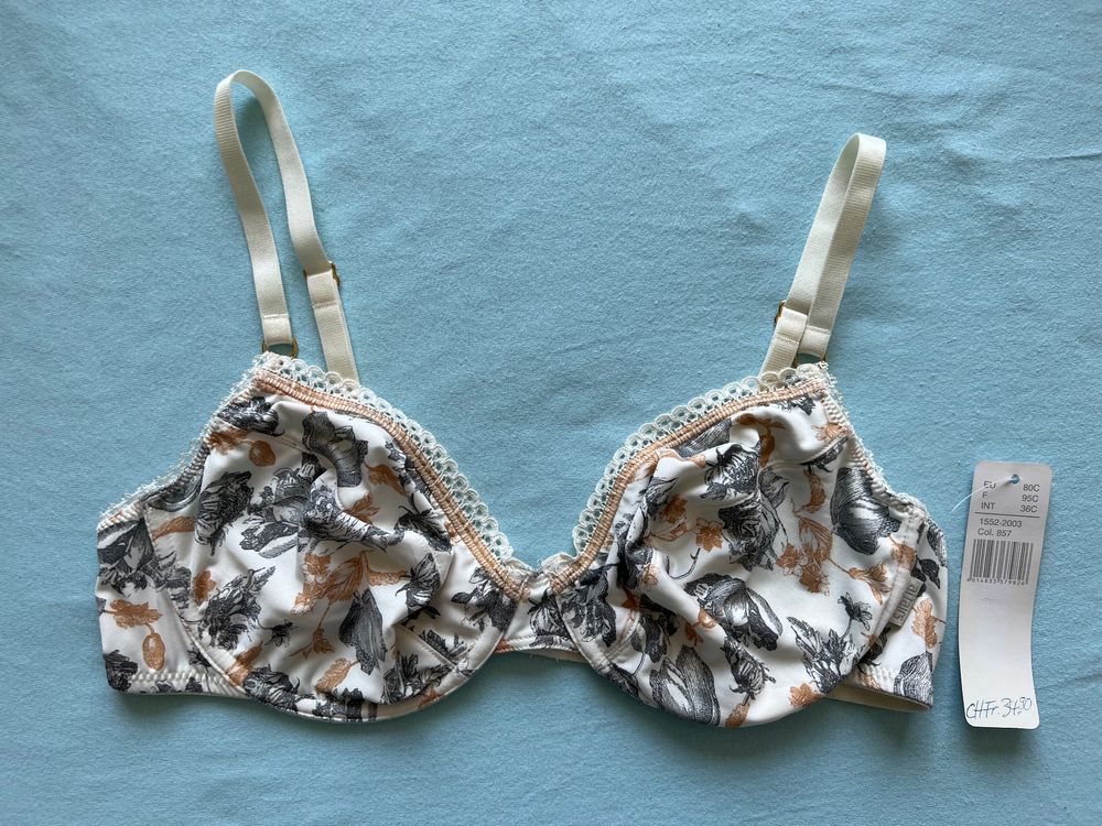 Sassa Reggiseno A Coppa Morbido In Microfibra Con Pois E Pizzo – 24349, Grigio
