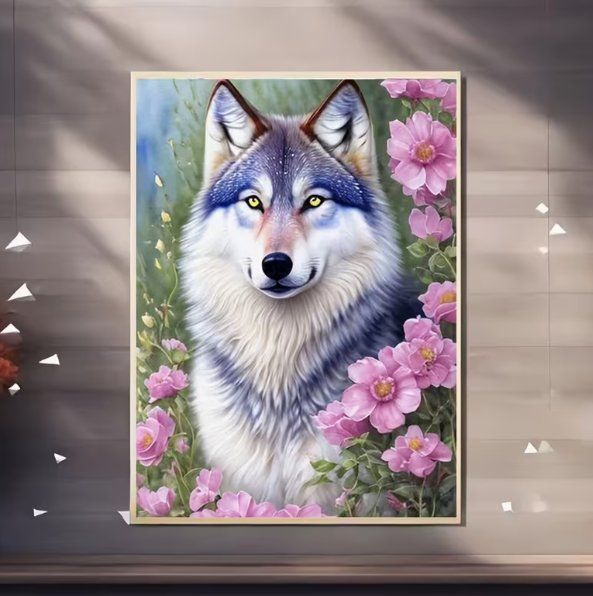 Kit bricolage: Diamond Painting Wolf 38x58cm – Nuovo e nell'imballaggio originale da Obergösgen venduto da Diamond-Painting 1