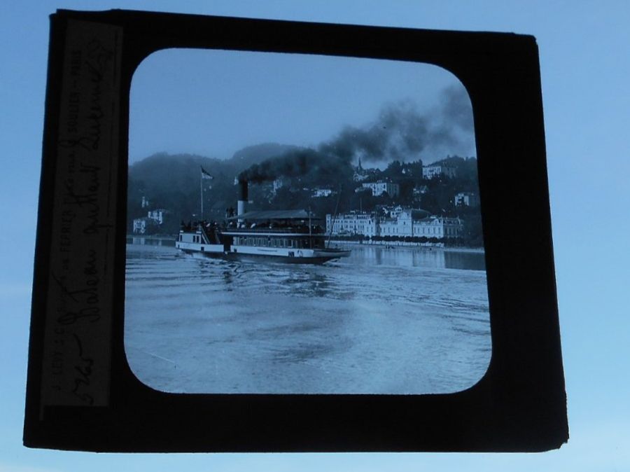 Poster & Bilder: Glasdia Antik Bateau Gotthard Lucerne – Gebraucht aus Zürich von swisscristal01