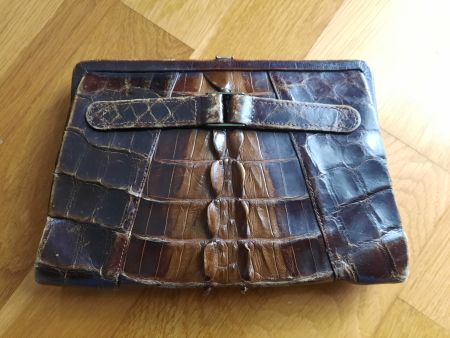 Vintage Krokodil-Leder Handtasche, 40er Jahre