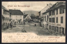 Dornachbrugg, Strassenpartie mit Hotel O