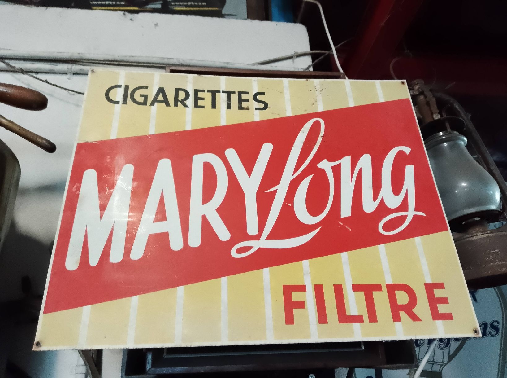 Insegne: pub sur plaque Marylong vintage – Usato da saillon venduto da Lamateur