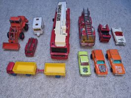 Matchbox Spielzeugautos Set 10 Fahrzeuge bespielter Zustand