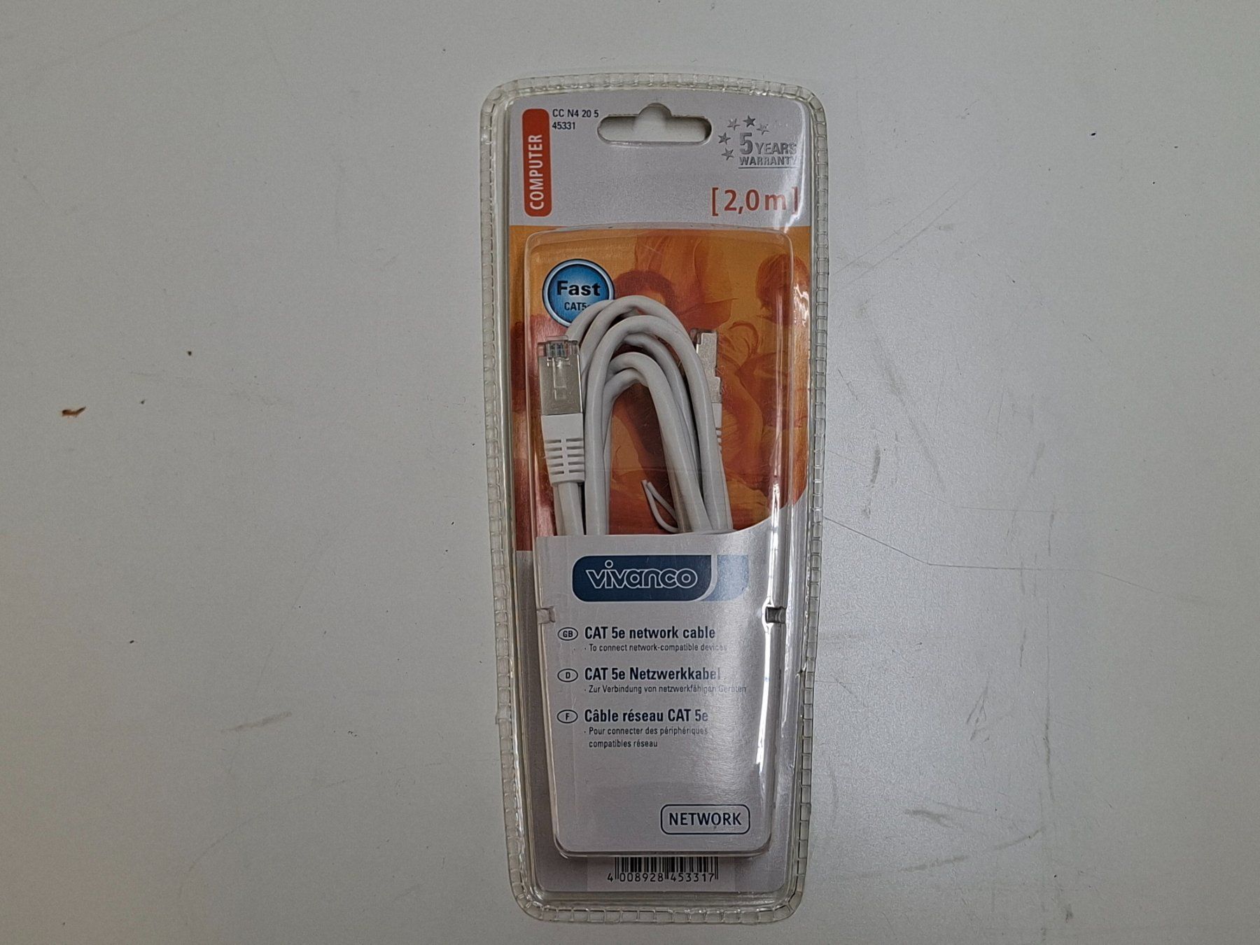 Cavi: Vivanco CAT 5e Netzwerkkabel, 2m - Originalverpackt – Nuovo e nell'imballaggio originale da Wettingen venduto da Wendemarket