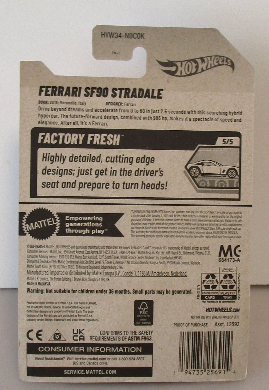 Ferrari Modellautos: HOT WHEELS FERRARI SF90 STRADALE - HYW34 – Neu und originalverpackt aus Chêne-Bourg von breno56 3