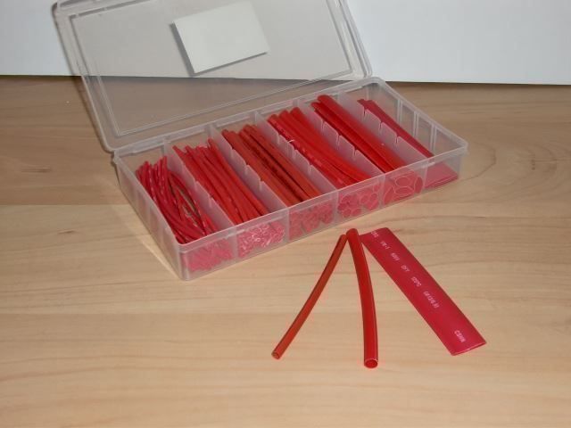Elektronikbauteile: Schrumpfschlauch Set 100 Teile rot – Neu und originalverpackt aus Pfungen von Famadm