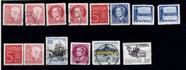 Briefmarken 14x Schweden
