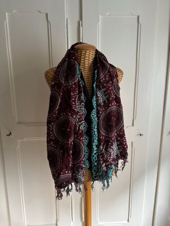 Ethno Schal Tuch bunt gemustert