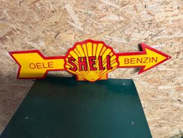 Retro - Shell Benzin Oele Schild, Reklame