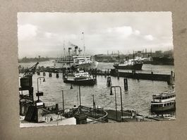 AK Schiff Hamburg Dampfer Italia im Hafen s/w Karte