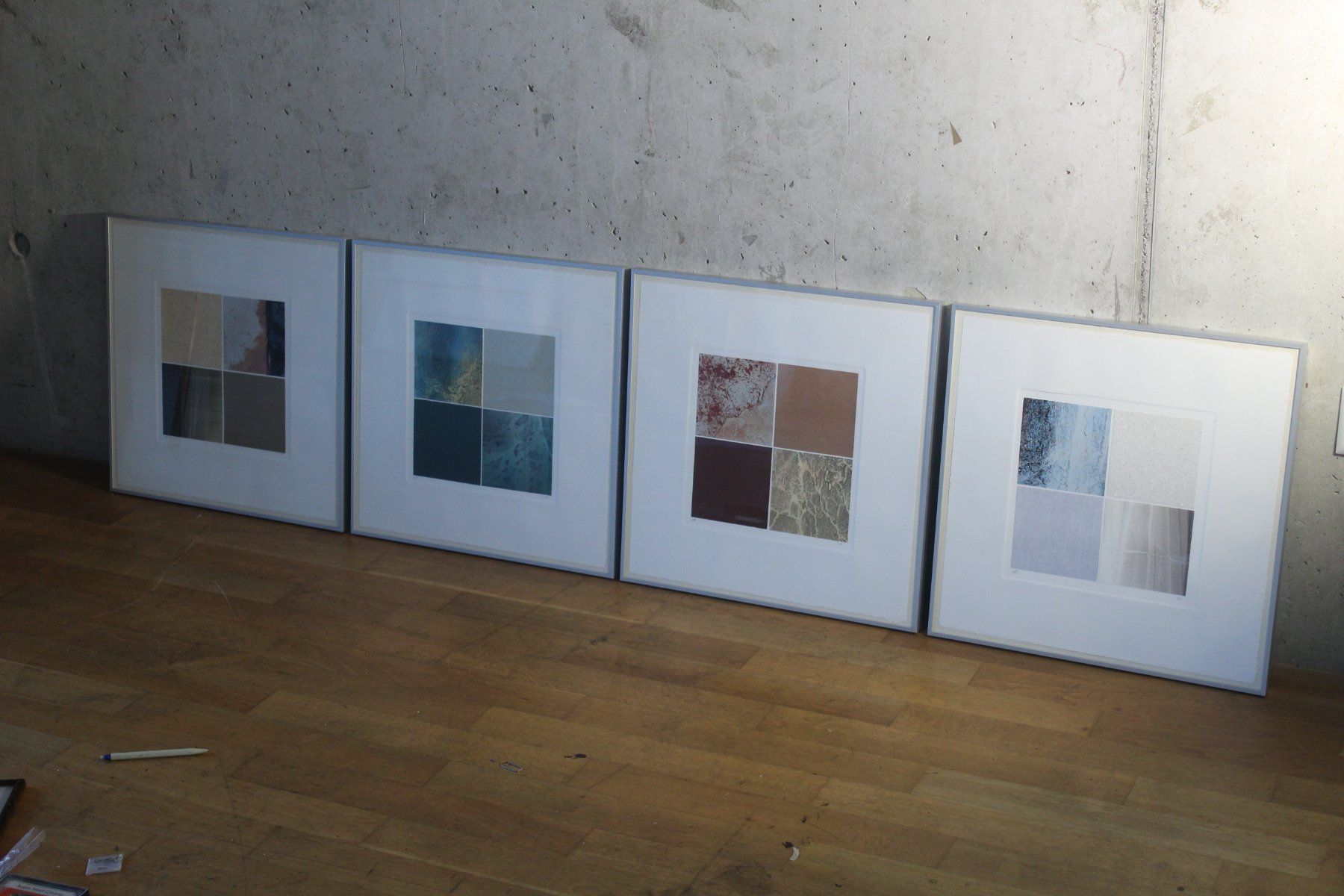Tableaux: 4x Gemälde / Collage, ELEMENTE, signiert & gerahmt, 2008 – D'occasion à Bern par Vitaneuf 8