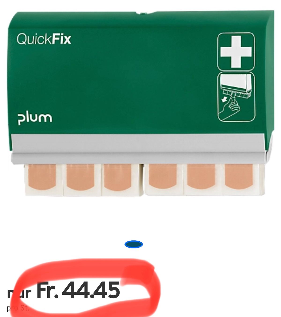 Kit di pronto soccorso: QuickFix Pflasterspender, elastische Pflaster f Wandmontage – Nuovo e nell'imballaggio originale da Necker venduto da liq24