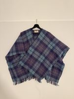 Poncho écossais laine vierge multicolore  - Vintage