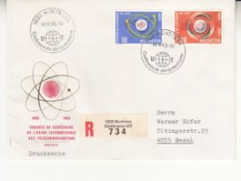 Sonderstempel S. 601 Type l UIT Montreux 1965