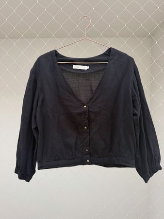 Bluse Jyoti x Jungle Folk schwarz Grösse M guter Zustand
