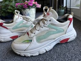 Chaussure femme taille 39 beige et vert