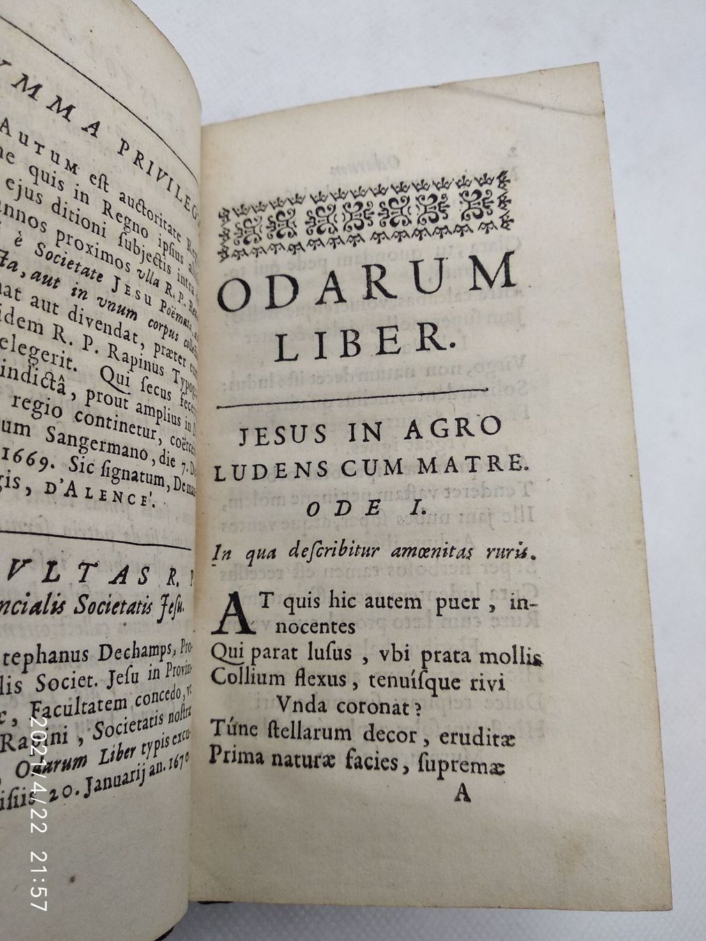 Libri: BAROCKLITERATUR - RAPIN - 1670 – Usato da Goldach venduto da Gaip 2