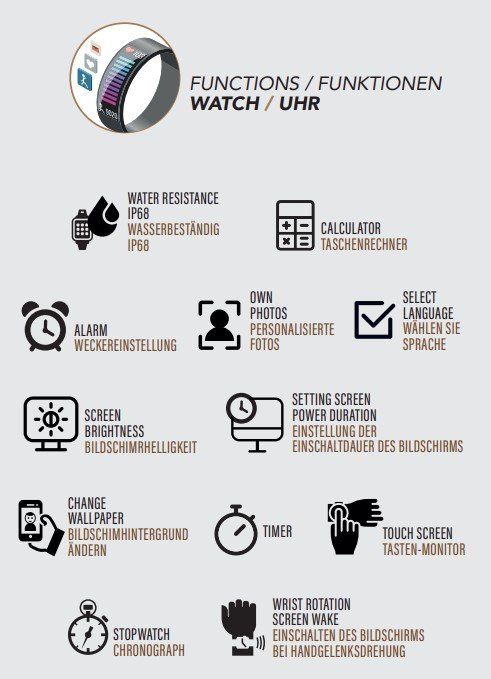 Smartwatch: Smarty 2.0 SW022F Smartwatch Black – Nuovo e nell'imballaggio originale da Winterthur venduto da Pcline1 4