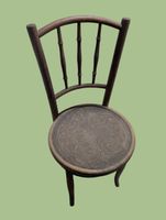 Vintage Holzstuhl mit floralem Muster