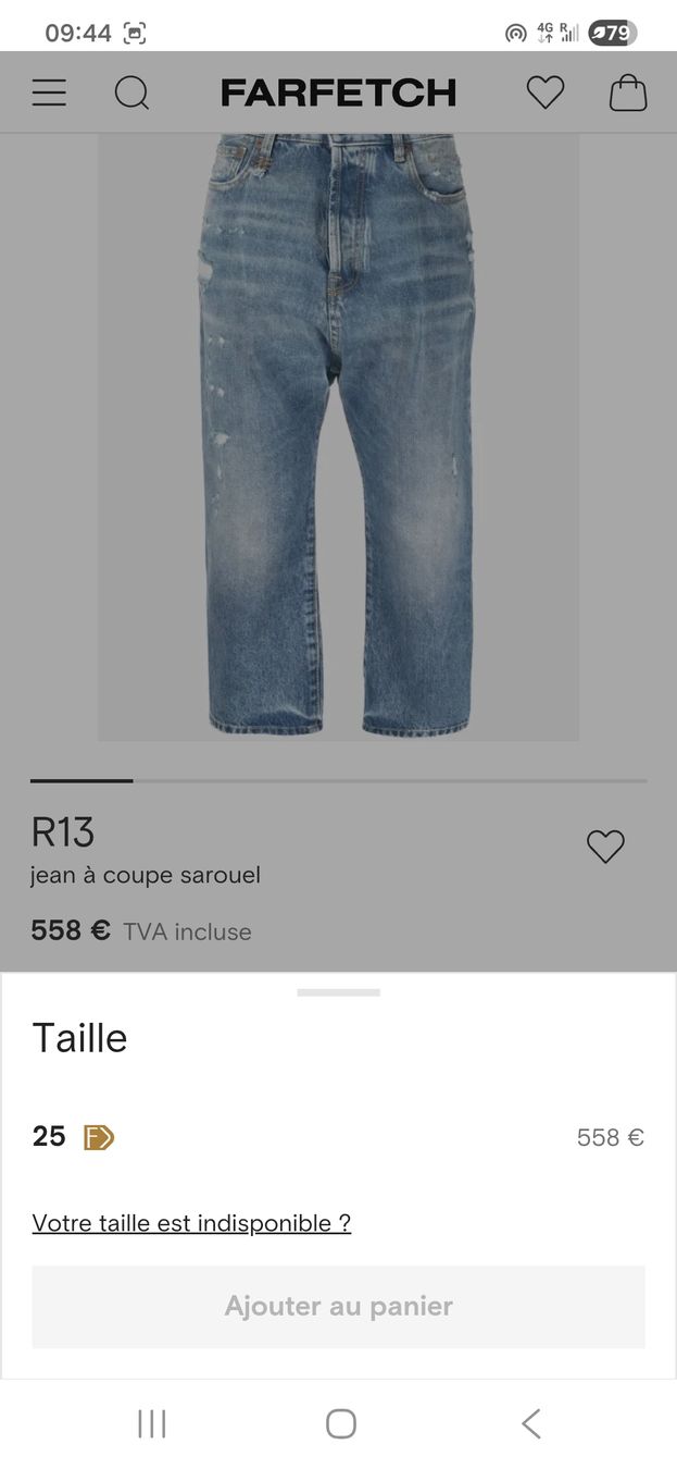 Jeans: R13 jeans tailored drop. Taille 24 – Nuovo (secondo la descrizione) da Lausanne venduto da man_rw9q 9