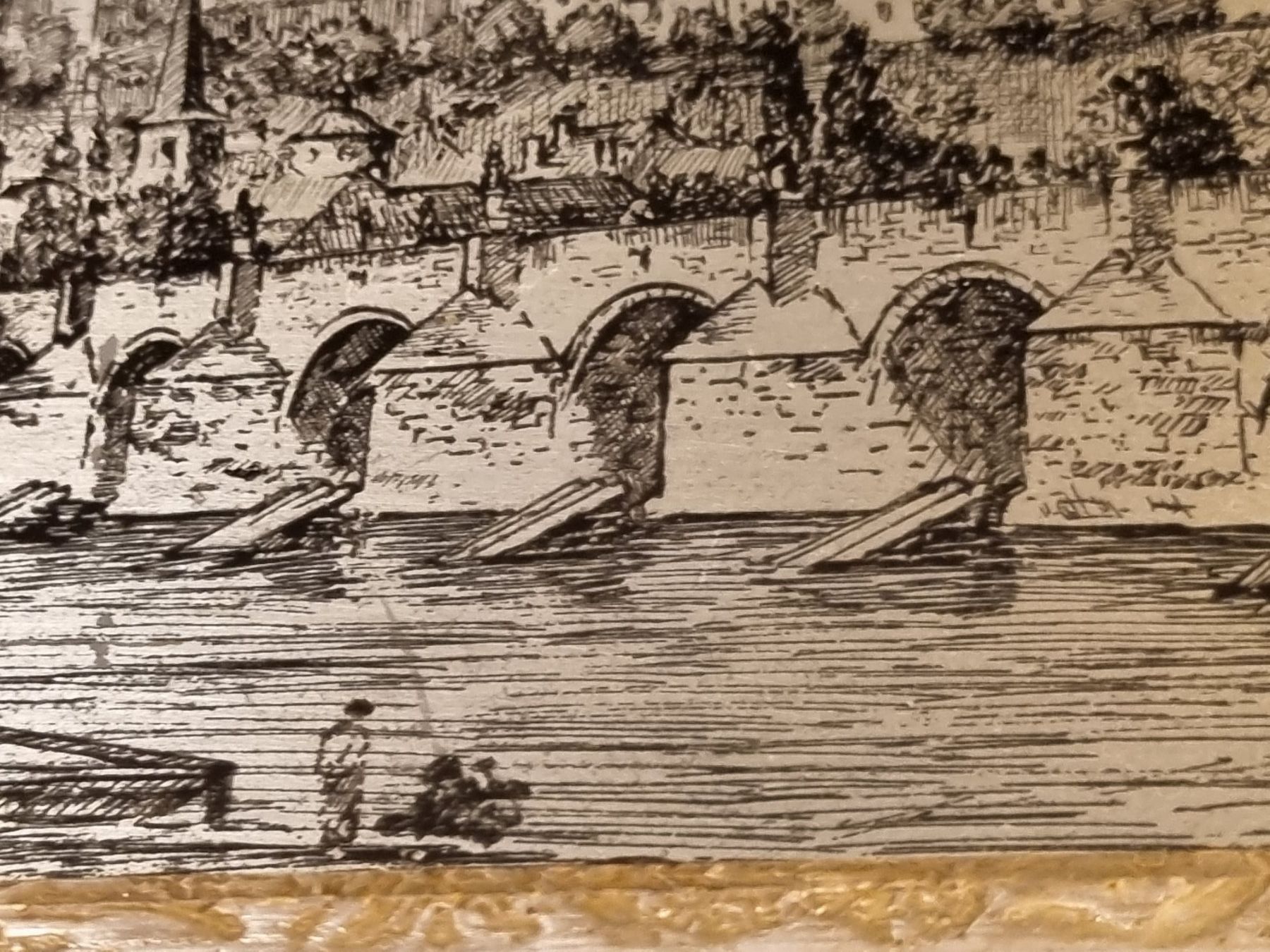 Foto & Immagini: Antikes Metallbild Prag im Goldrahmen – Usato da Scharnachtal venduto da devin03 8