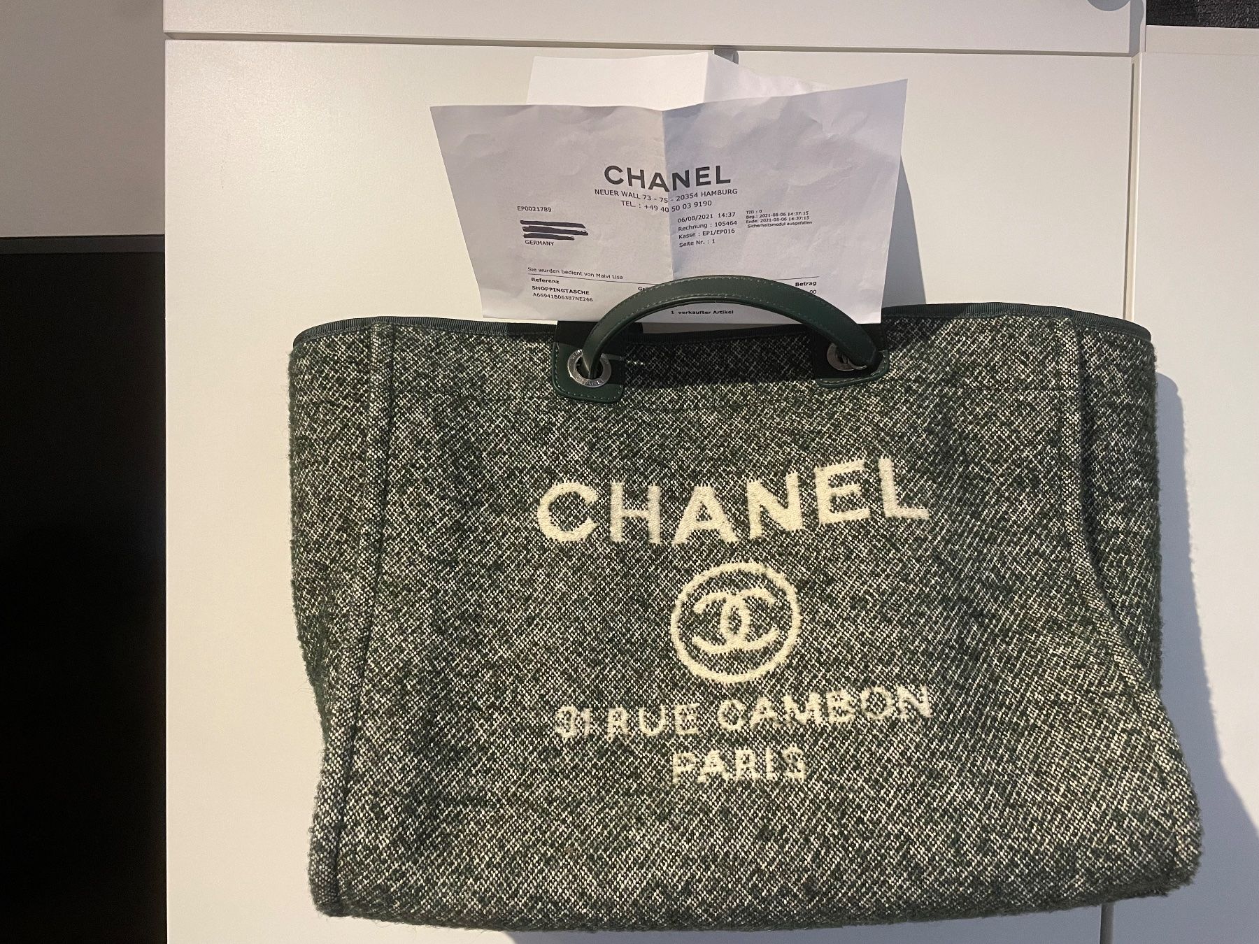 Chanel Borse da donna: Chanel Deauville Large Grün – Usato da Thalwil venduto da LVaddicted 3