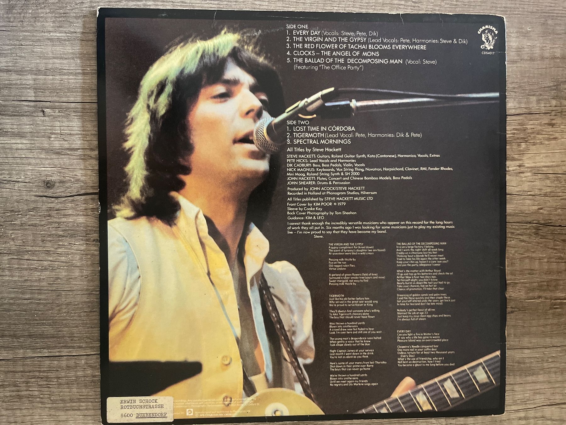 Vinyles: A803/Steve Hackett Spectral Mornings gebraucht – D'occasion à Frutigen par Philippe_jsp 1