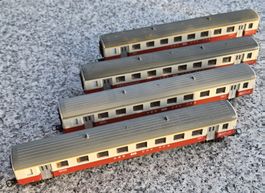 4x Personenwagen H0 von Lima Modelleisenbahn