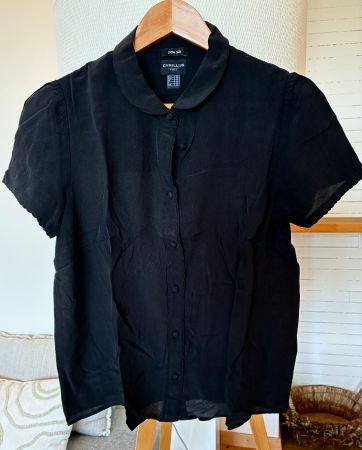 Seidenbluse Schwarz CYRILLUS 38