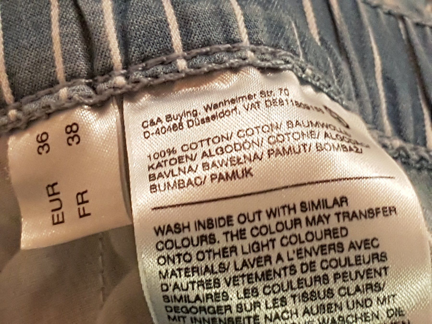 C&A Pantaloni: Pantalon taille 36 marque C&A 100% coton – Usato da Villiers venduto da san_jn5w 3