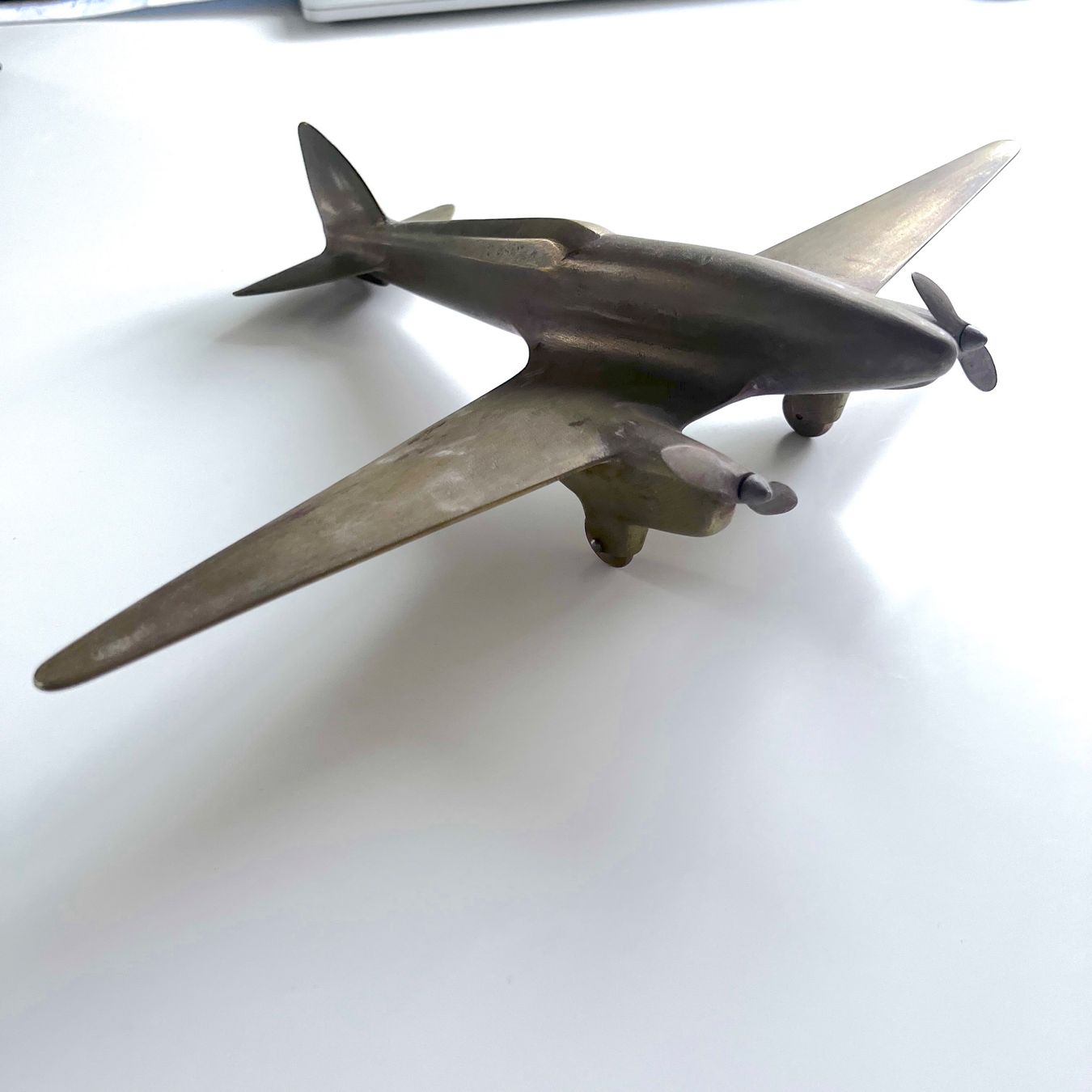 Modellbausätze & Standmodelle: MASSIVER MESSINGFLIEGER / PROPELLERFLUGZEUG, ALT UND SCHWER – Gebraucht aus zuerich von Zenzone 4