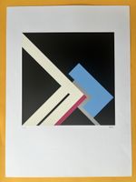 Walter Dexel Original Serigrafie Figuration in Weiss... 1972