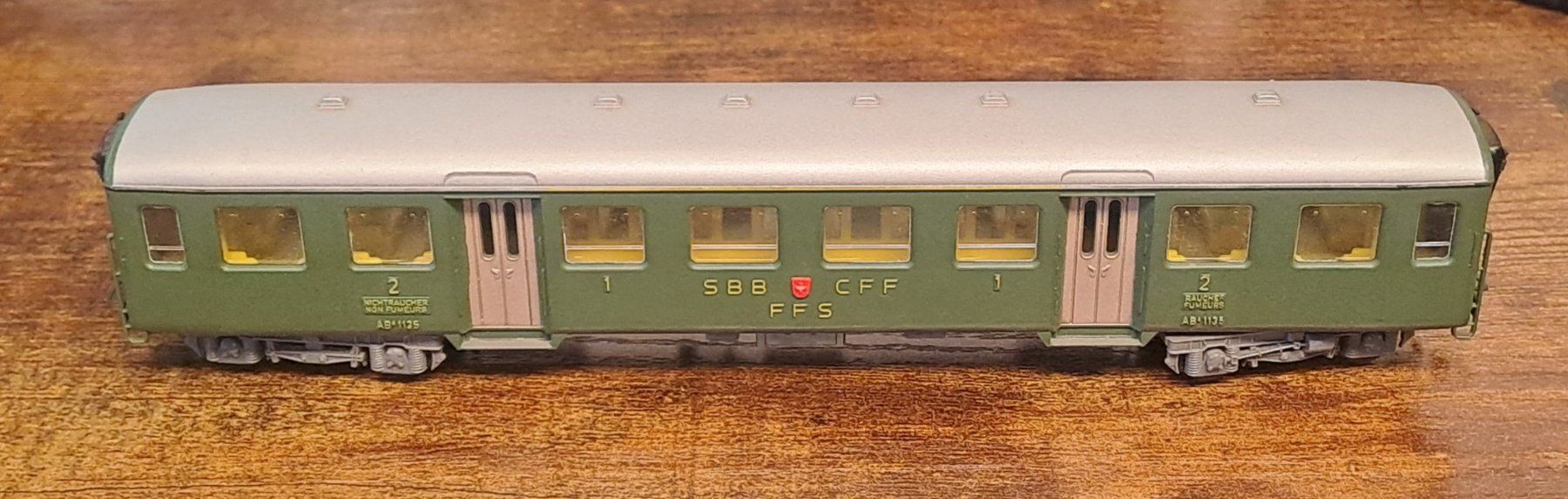Kleinbahn Modellini di ferrovie: Kleinbahn, SBB Personenwagen AB4 1135 – Usato da Bertschikon Gossau venduto da Singeruwe 1