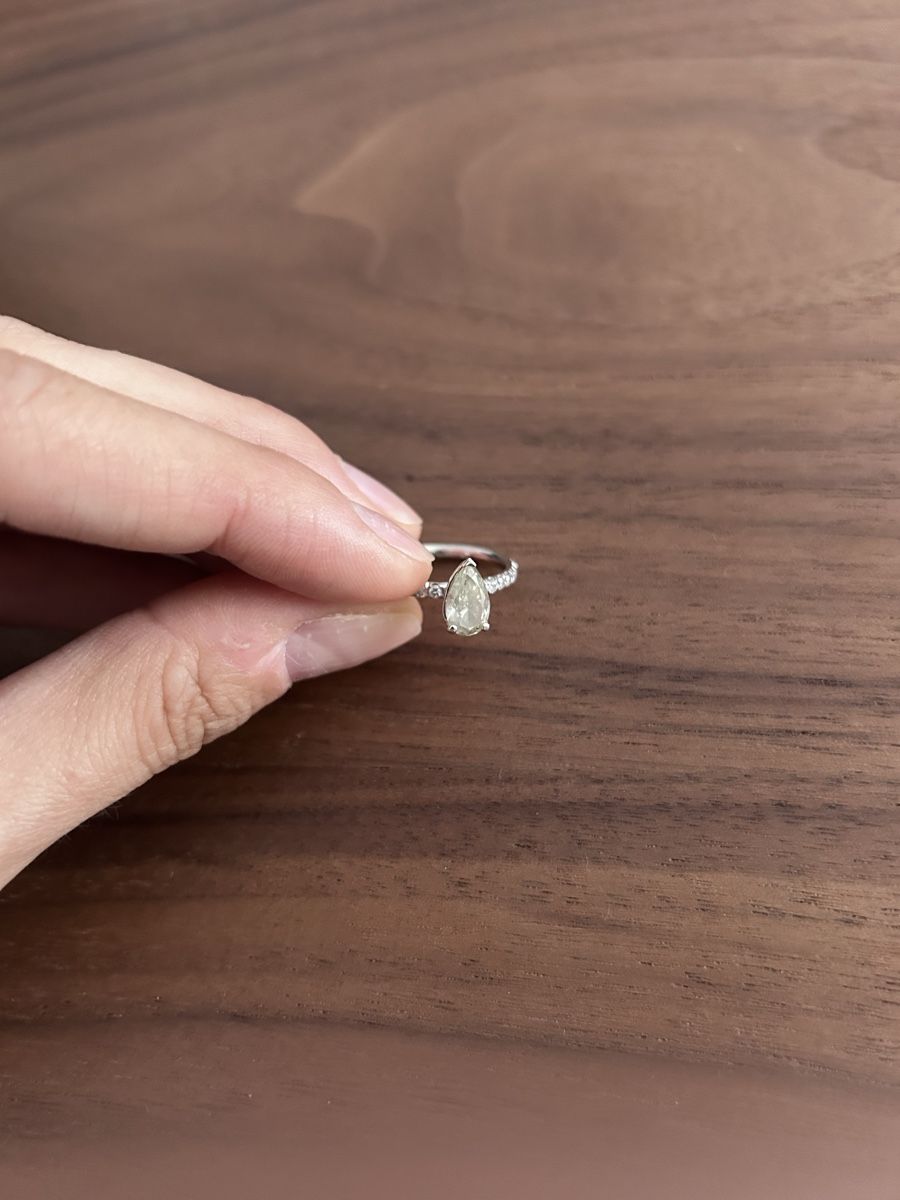 Ringe: Bague 1 carat diamant jaune-gris – Gebraucht aus Genève von Sarahchge 6