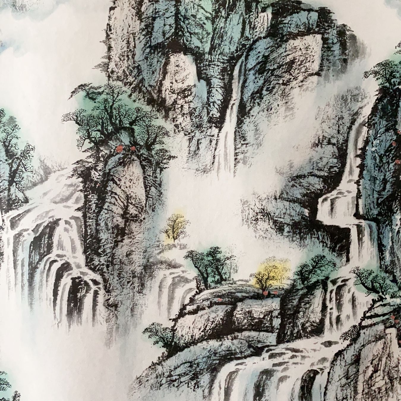 Dipinti: Chinesische Rollbild Wasserfall Landschaft Malerei – Nuovo e nell'imballaggio originale da Luzern venduto da Felicita_26 3