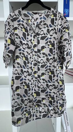 S Max Mara Leinentunika mit Seitentaschen  100 % Leinen