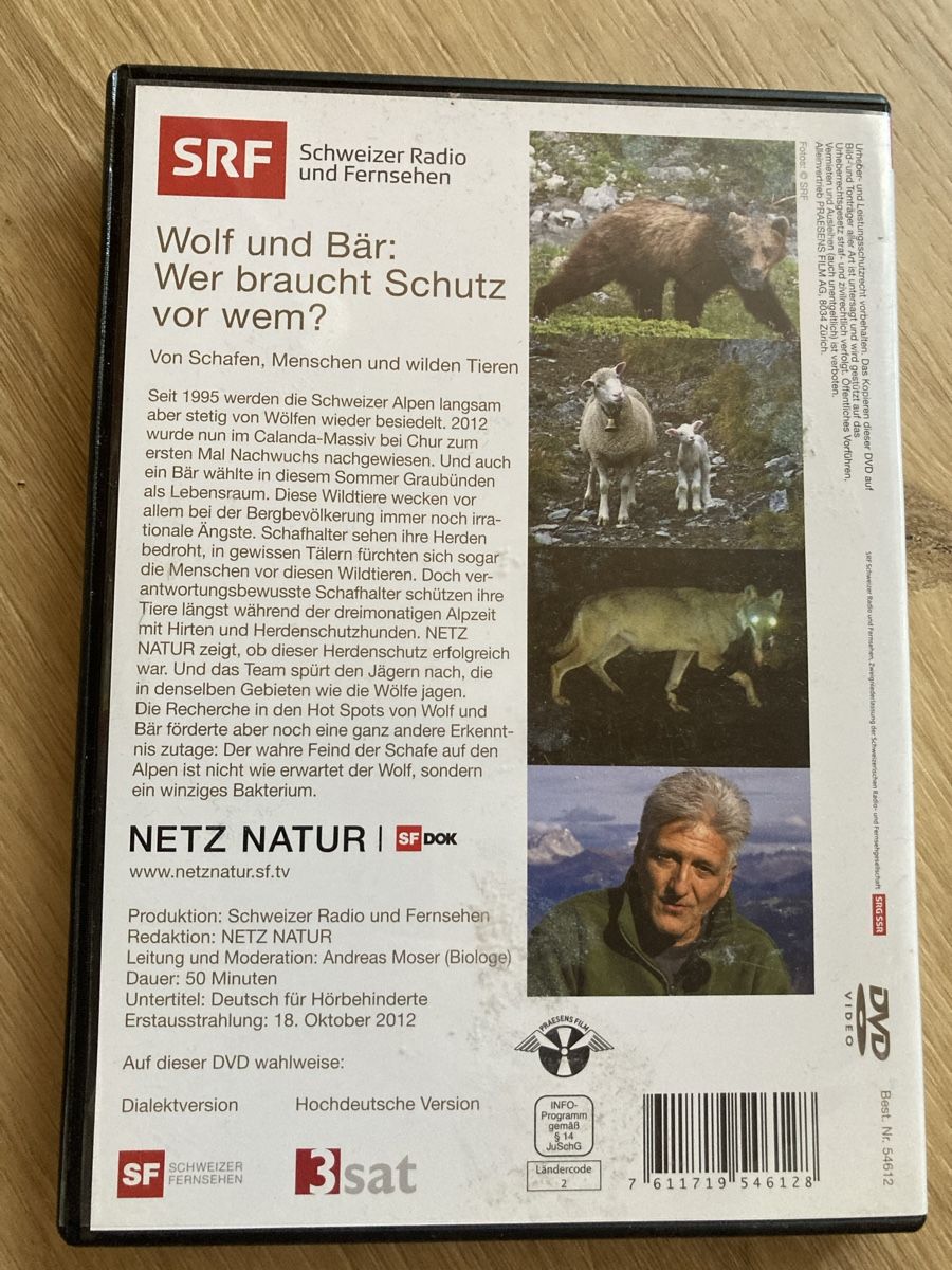Alle DVDs: SRF Doku: Wolf und Bär: Wer braucht Schutz? DVD – Gebraucht aus Wichtrach von Queensparkunite 2