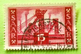 BRIEFMARKEN AUS Saarland  Industrielandschaft  GESTEMPELT