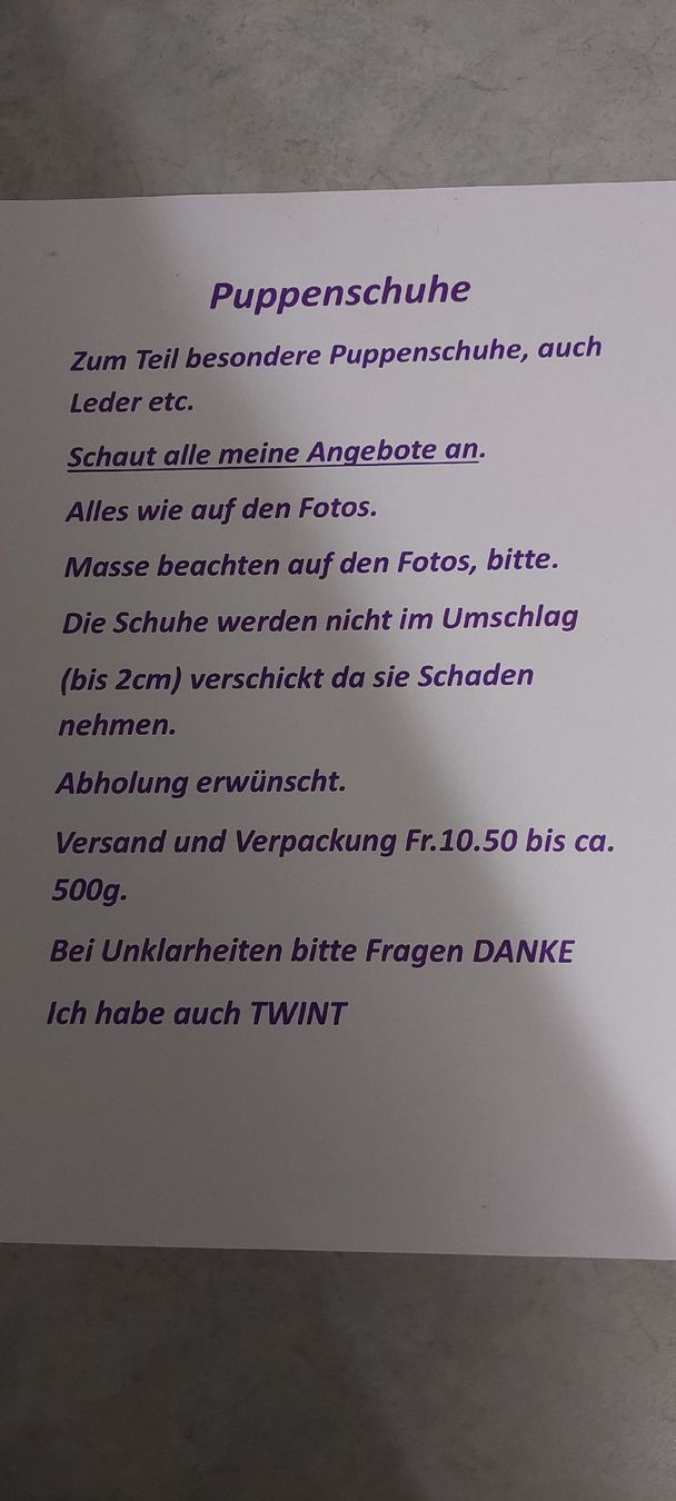Puppen: Puppenschuhe  – Neu (gemäss Beschreibung) aus Muri AG von nindo1 5