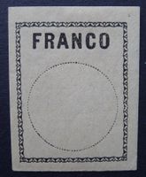 1911, Francozettel Nr.1 ungebraucht *, Kat: 150.-