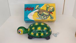 Blechspielzeug Schildkröte mit Box, vintage, Japan (WG)