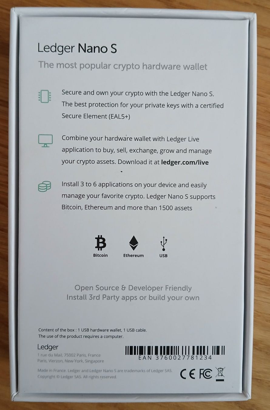 Chiavette USB: Ledger Nano S Krypto Hardware Wallet OVP – Usato da St. Gallen venduto da w-mall 2
