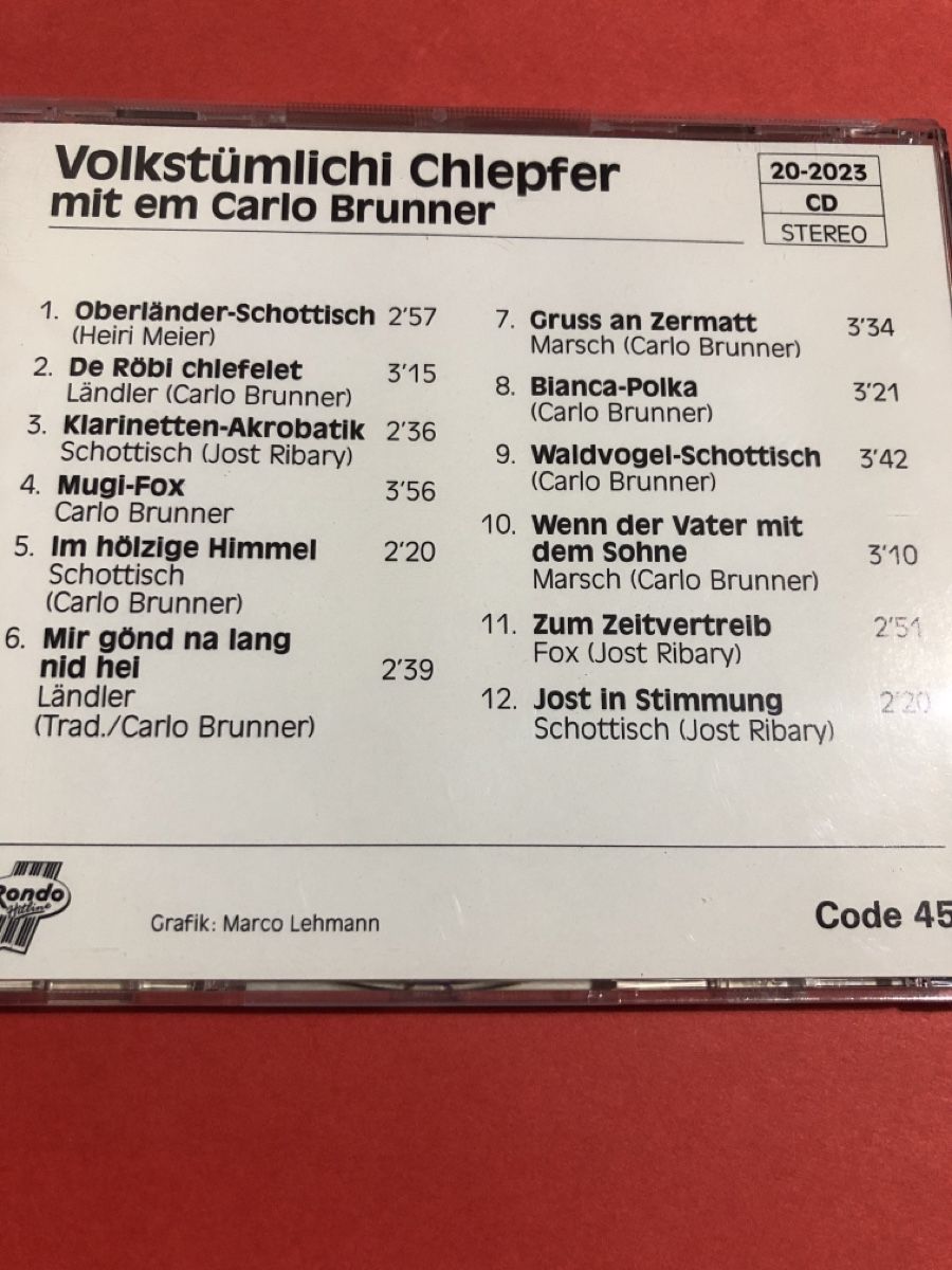 CDs: CD Carlo Brunner - Volksstümlichli Chlepfer – D'occasion à Flaach par rubo7 2