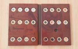 Leonardo Da Vinci 24 Münze Sammlung Set. 24k Vergoldet