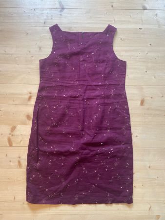 Traumhaftes ESSENTIEL Leinenkleid mit Stickereien Gr. 42