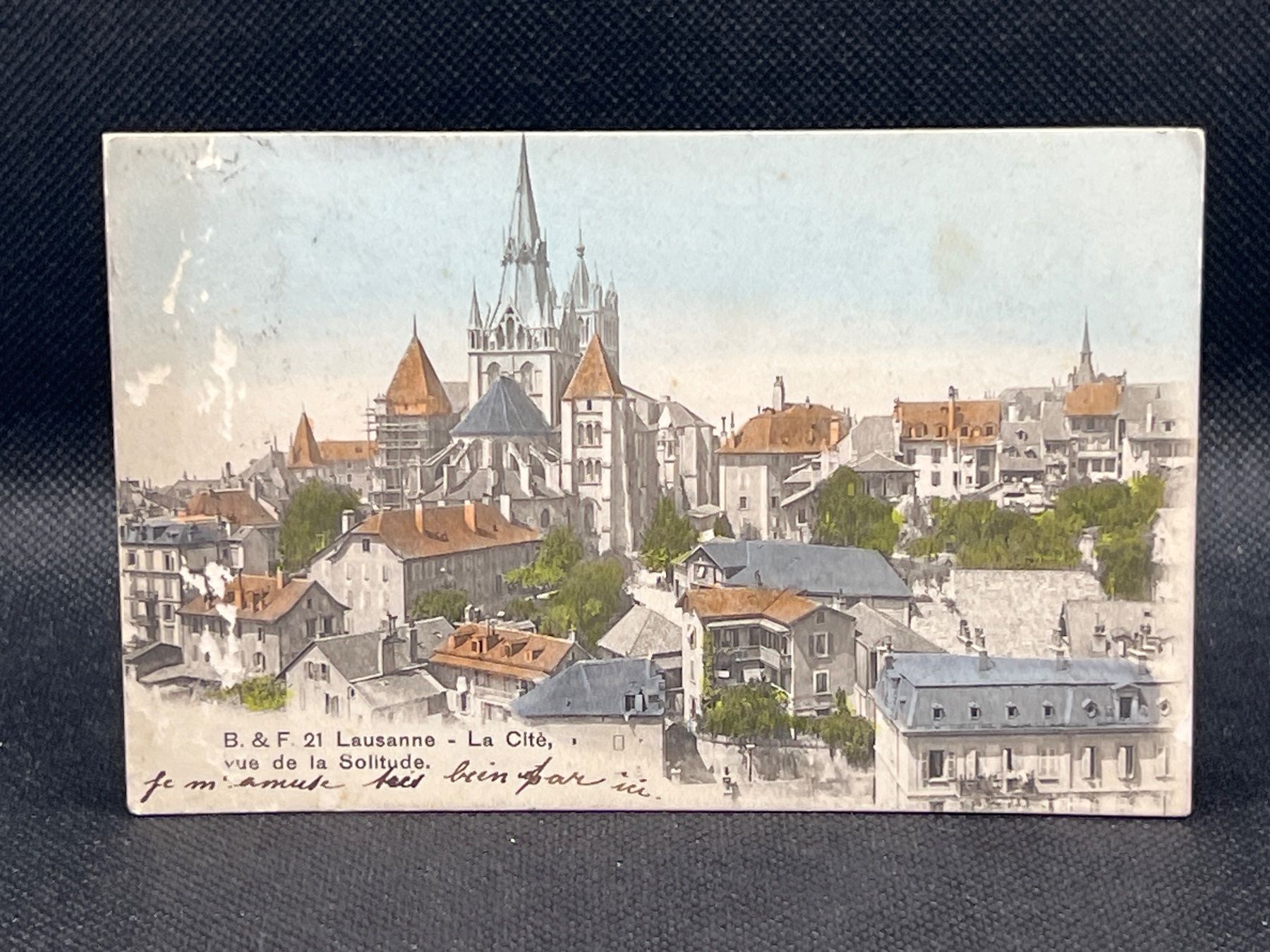 Cartoline postali: Lausanne - La Cité, vue de la Solitude – Usato da Widnau venduto da Brusi9