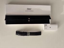 IWC Lederband Schwarz mit Faltschliesse