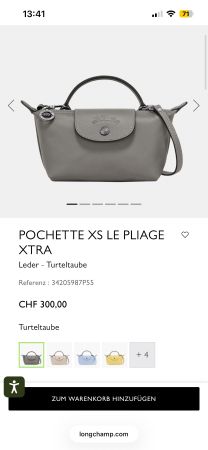 Longchamp pochette xs le pliage xtra leder